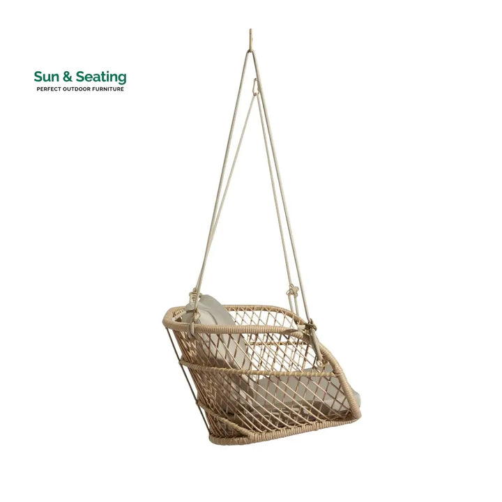 Lieu Double Seater Hanging Swing Without Stand For Balcony Garden Swing (Honey) Swings
