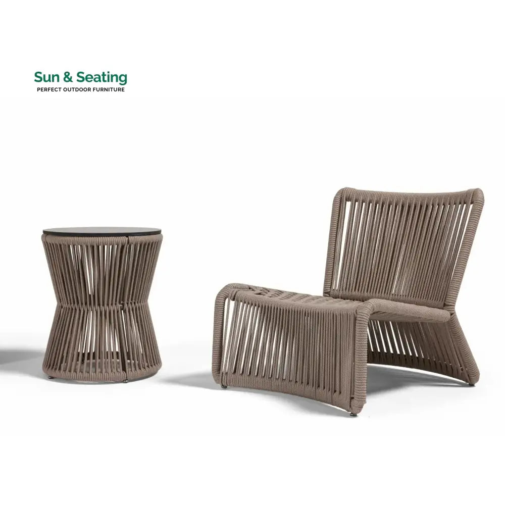 Liliana 3-Piece Outdoor Beige Rope Patio Set Patio Set