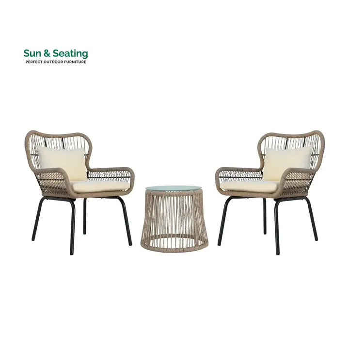 Lilou Outdoor Patio Garden 3 Piece All Weather Resistant Furniture Set Patio Set