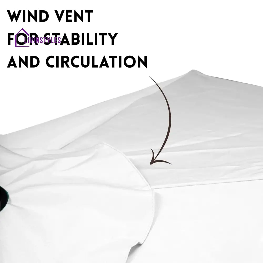 Lin White Color Outdoor Patio Umbrella with Centre Pole Patio Umbrella