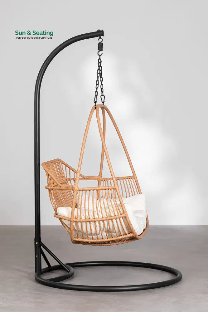 Lino Single Seater Hanging Swing With Stand For Balcony Garden Swing Swings