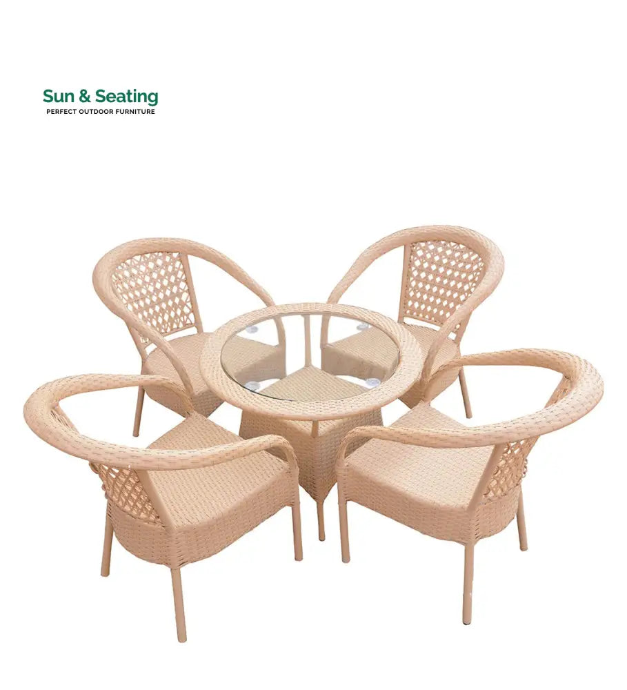 Lion Outdoor Patio Seating Set 4 Chairs and 1 Table Set Coffee Table Sets