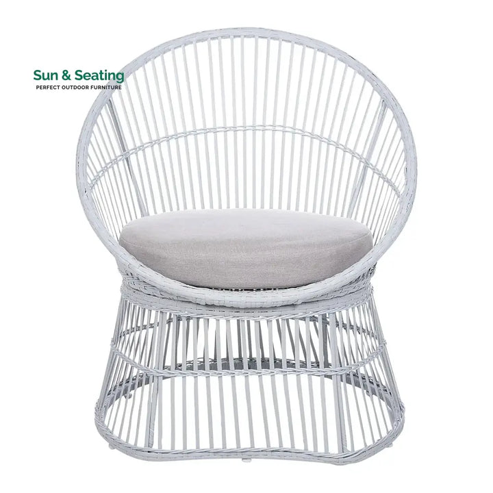 Liora Outdoor Rope Patio Set with Glass Top Table Patio Set