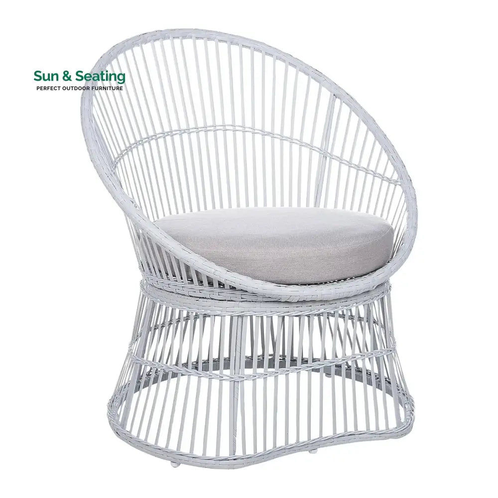 Liora Outdoor Rope Patio Set with Glass Top Table Patio Set