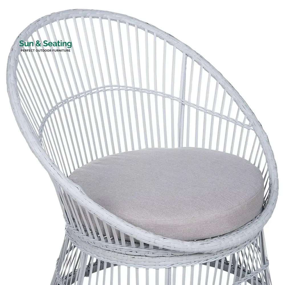 Liora Outdoor Rope Patio Set with Glass Top Table Patio Set