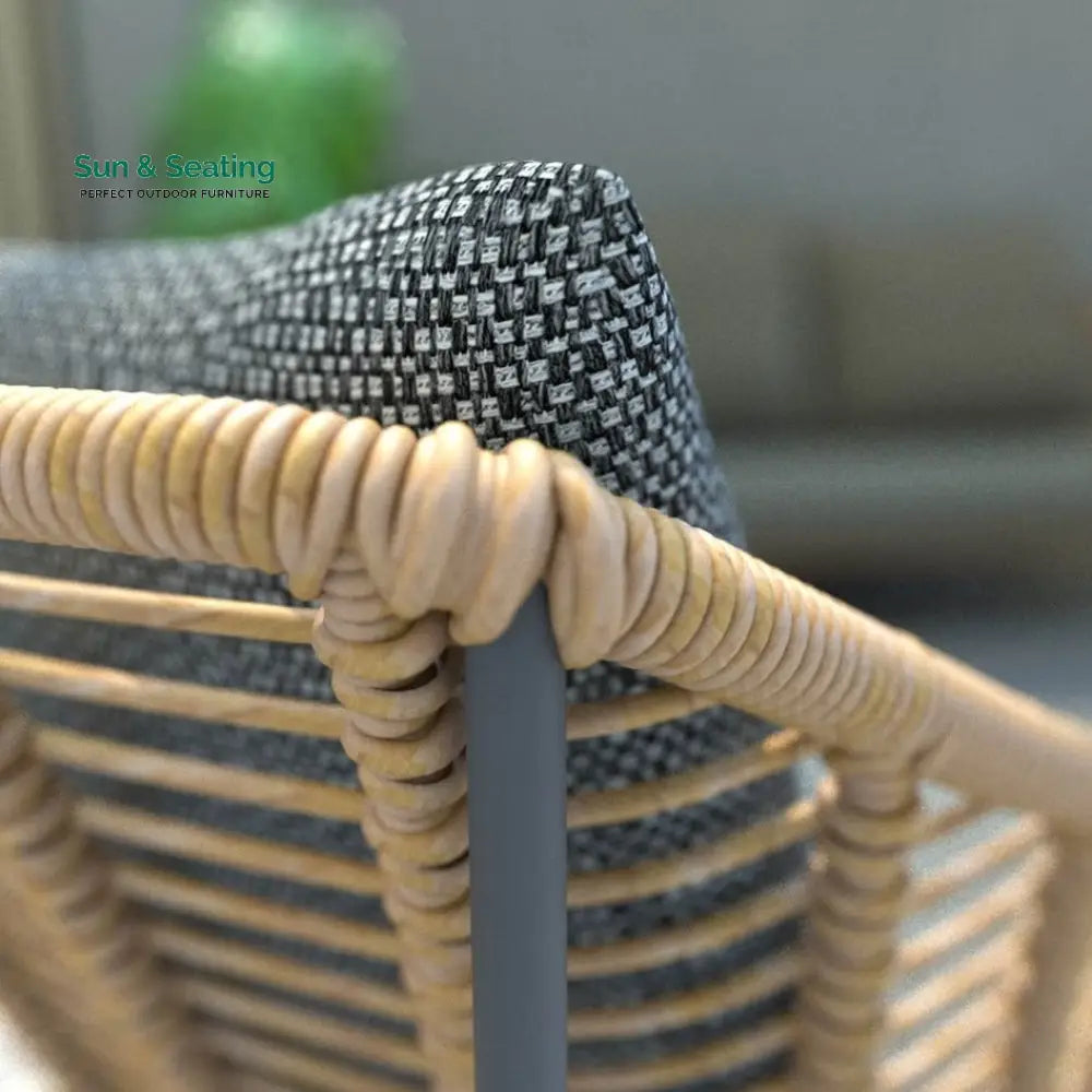 Livia Outdoor Garden Balcony Sofa Set 2 Seater 2 Single seater and 1 Center Table Set (Tan) Sofa Sets