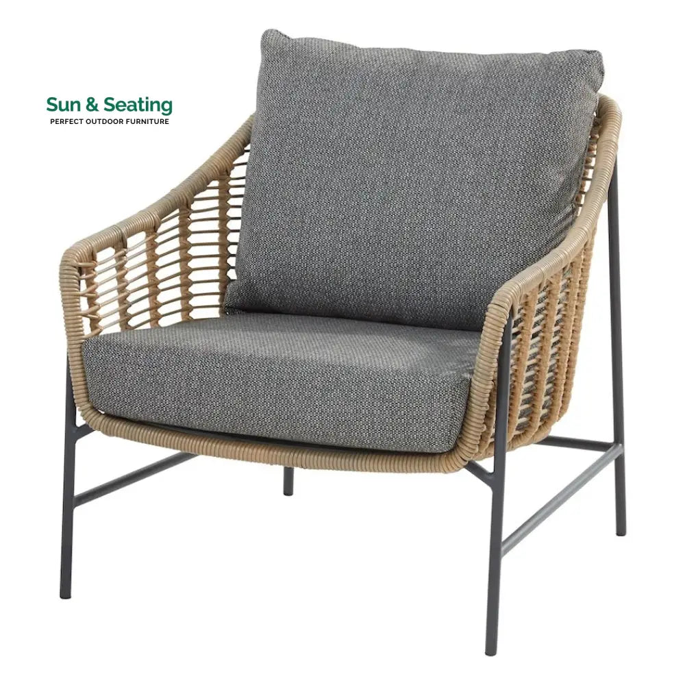 Livia Outdoor Garden Balcony Sofa Set 2 Seater 2 Single seater and 1 Center Table Set (Tan) Sofa Sets