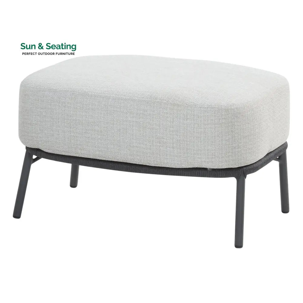 Locator Outdoor Sofa Set 2 Seater 2 Single seater with ottoman and 1 Center Table Set (Dark Grey) Braided & Rope Sofa