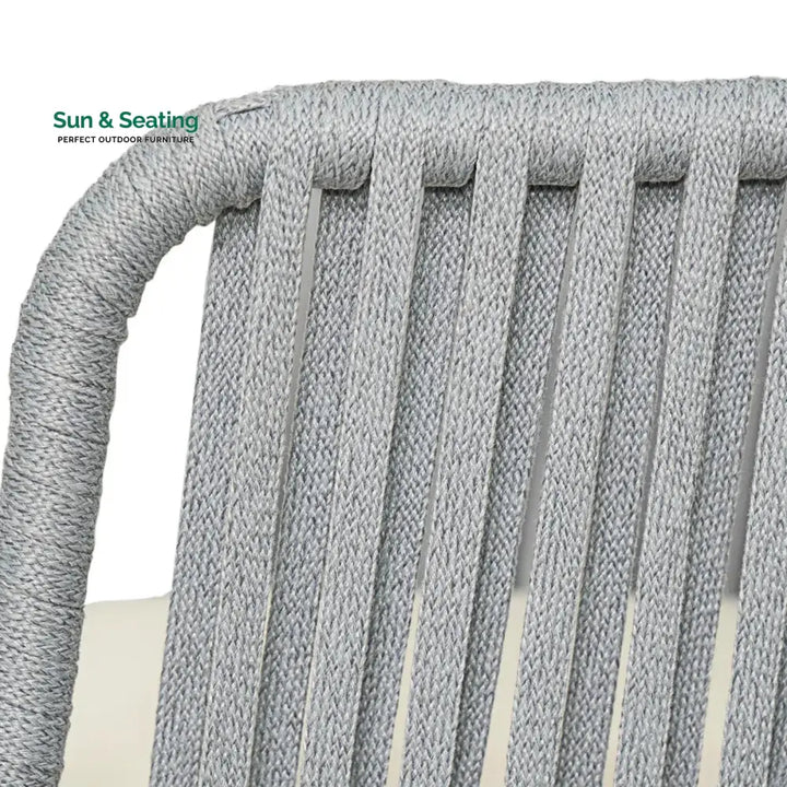 Logema Outdoor Garden Balcony Sofa Set 2 Seater,4 Single Seater With 1 Table Set Braid &amp; Rope (Grey + Beige) Sofa Sets
