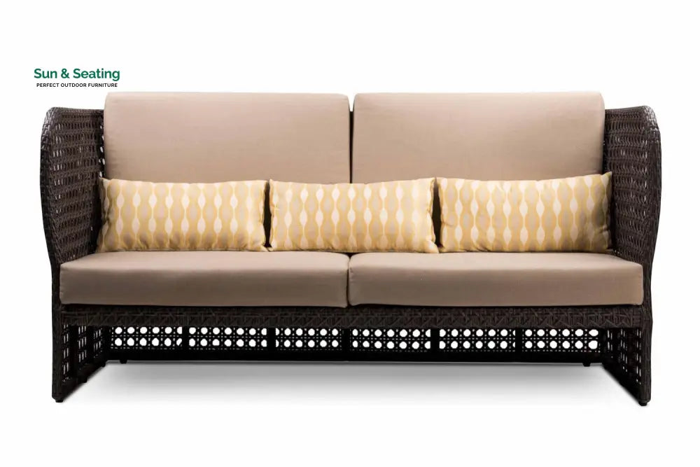 Lombardi Outdoor Sofa Set 2 Seater 2 Single seater and 1 Center Table (Brown) Sofa Sets