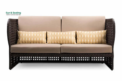 Lombardi Outdoor Sofa Set 2 Seater 2 Single seater and 1 Center Table (Brown) Sofa Sets