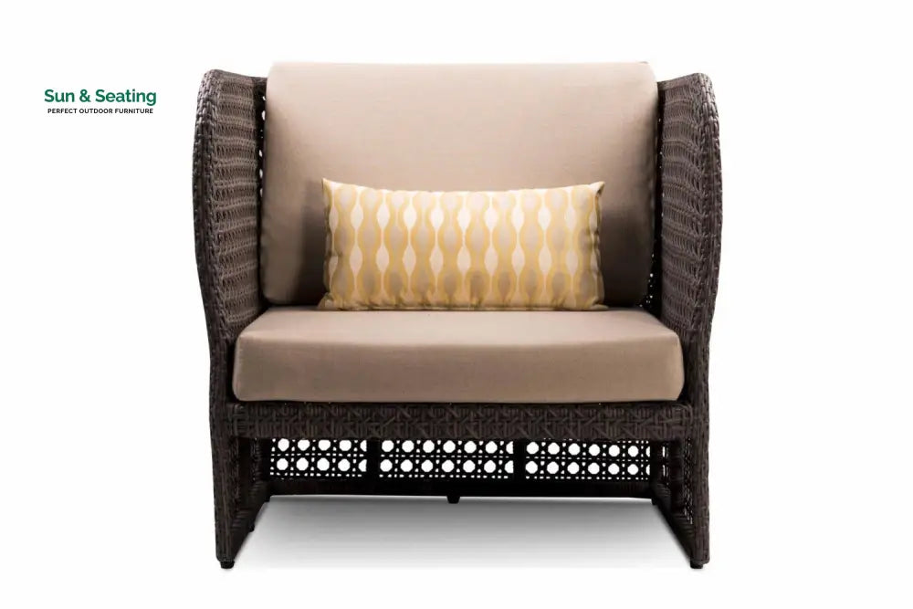 Lombardi Outdoor Sofa Set 2 Seater 2 Single seater and 1 Center Table (Brown) Sofa Sets