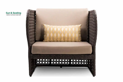 Lombardi Outdoor Sofa Set 2 Seater 2 Single seater and 1 Center Table (Brown) Sofa Sets