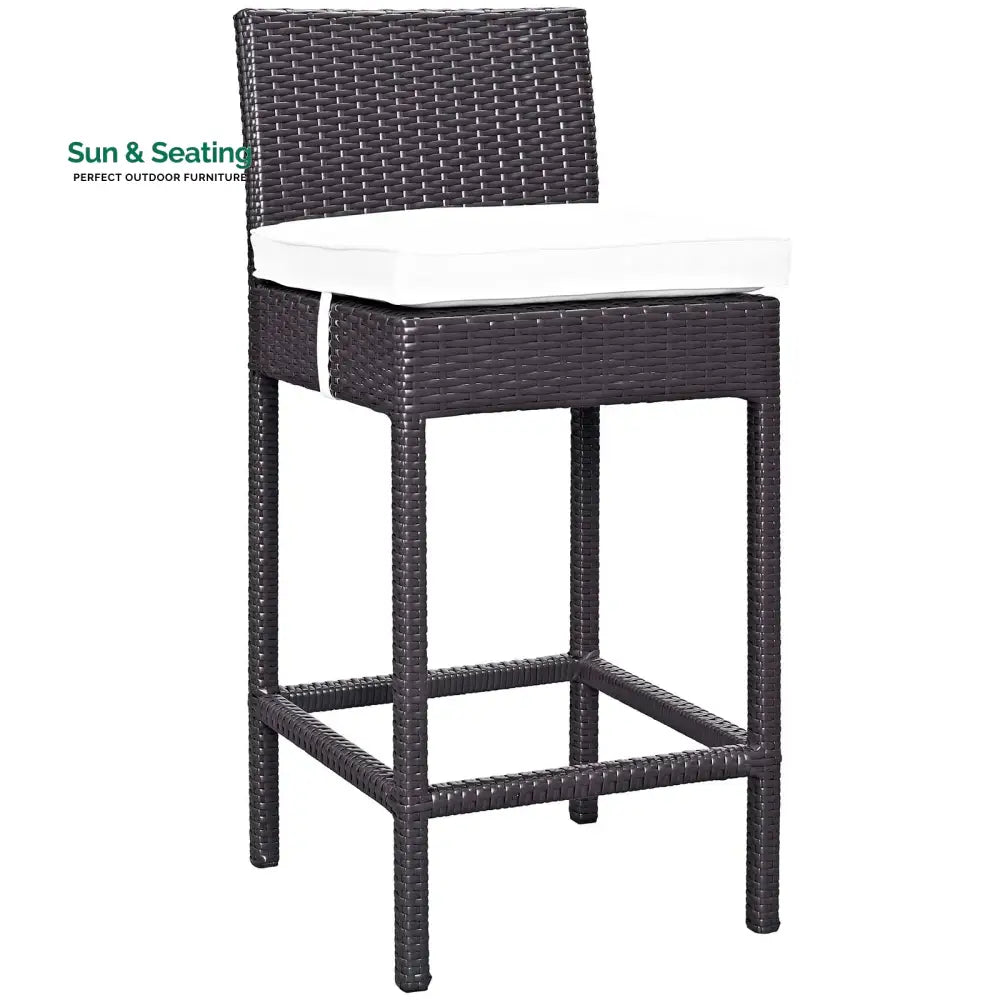 Lomeo Outdoor Patio Bar Sets 4 Chairs and 1 Table (Dark Brown) Bar Sets