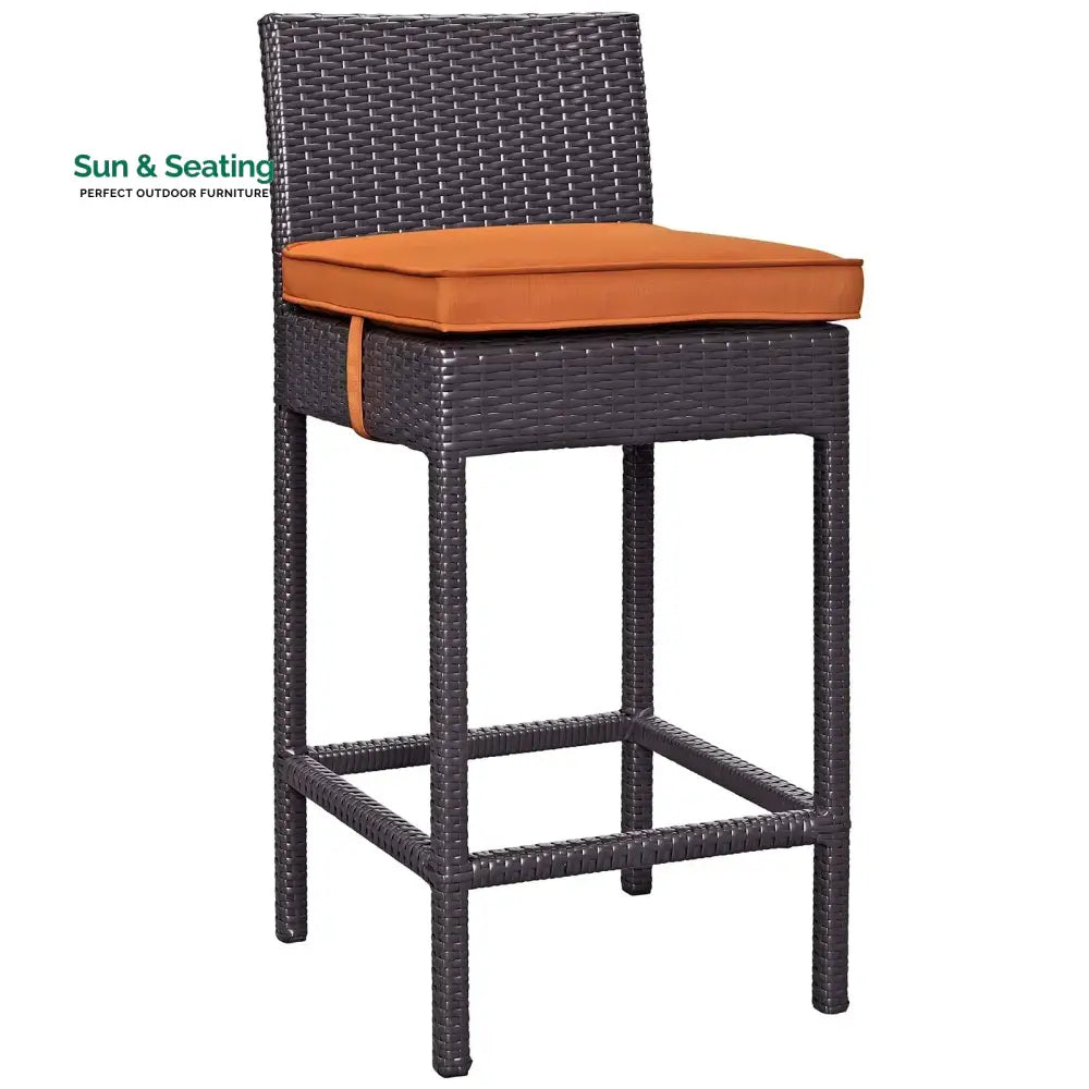 Lomeo Outdoor Patio Bar Sets 4 Chairs and 1 Table (Dark Brown) Bar Sets