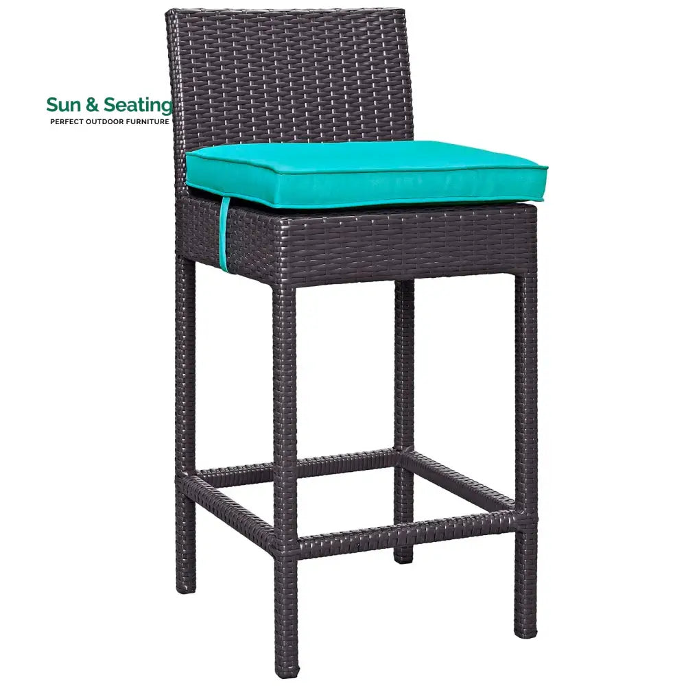 Lomeo Outdoor Patio Bar Sets 4 Chairs and 1 Table (Dark Brown) Bar Sets
