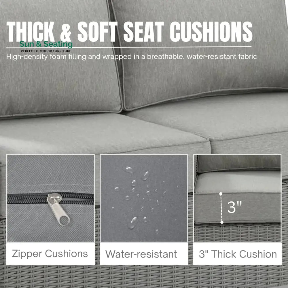 Londyn L-Shape Outdoor Wicker Sofa Set Sofa Set