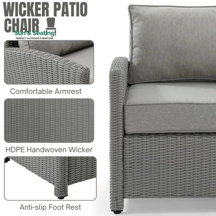 Londyn L-Shape Outdoor Wicker Sofa Set Sofa Set
