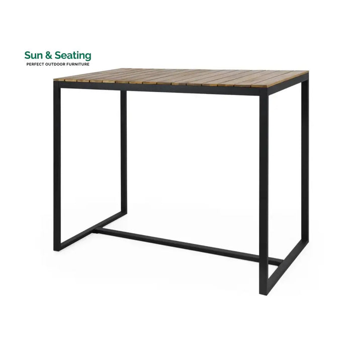 Lubna Outdoor Bar Table With Wooden Top Bar Table