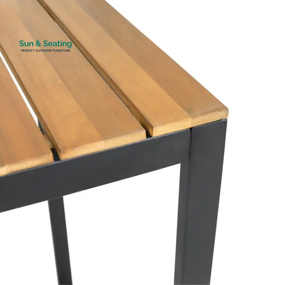 Lubna Outdoor Bar Table With Wooden Top Bar Table