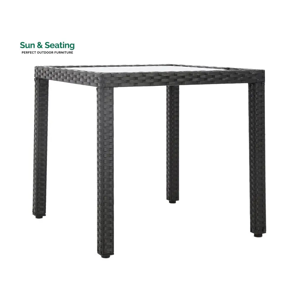 Luca Outdoor Patio Dining Set 4 Chairs and 1 Table (Black) Dining sets