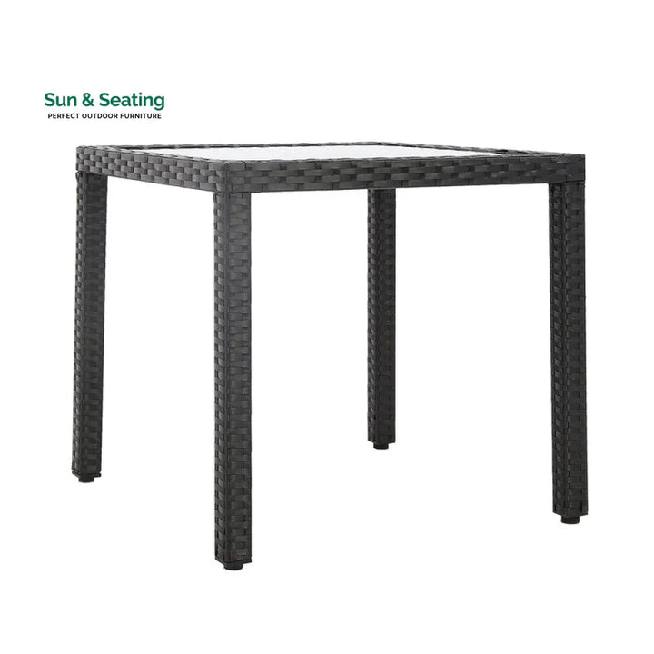 Luca Outdoor Patio Dining Set 4 Chairs and 1 Table (Black) Dining sets