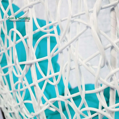 Luciana Single Seater Hanging Swing With Stand For Balcony Garden Swing (White) Swings