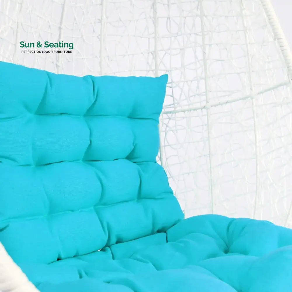 Luciana Single Seater Hanging Swing With Stand For Balcony Garden Swing (White) Swings