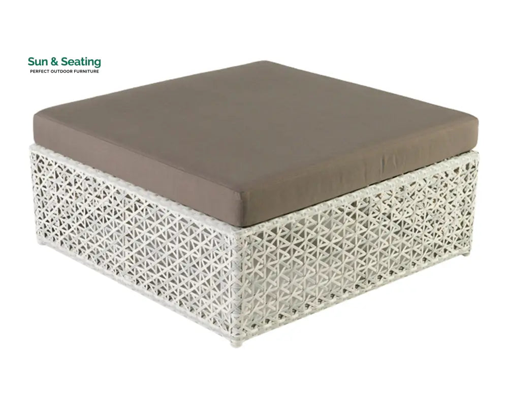 Ludovica Outdoor Patio Sofa Set 6 Chairs 1 Footstool 1 Side table and 1 Center Table (Off White) Sofa Sets