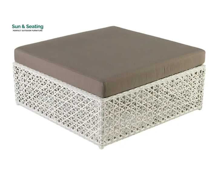 Ludovica Outdoor Patio Sofa Set 6 Chairs 1 Footstool 1 Side table and 1 Center Table (Off White) Sofa Sets