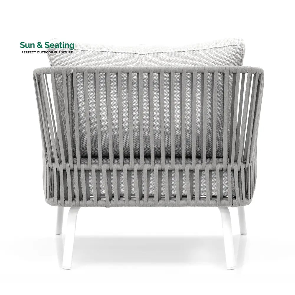 Luies Outdoor Garden Balcony Sofa Set 2 Seater,2 Single seater and 2 Center Table With 1 Side Table Set Braid & Rope