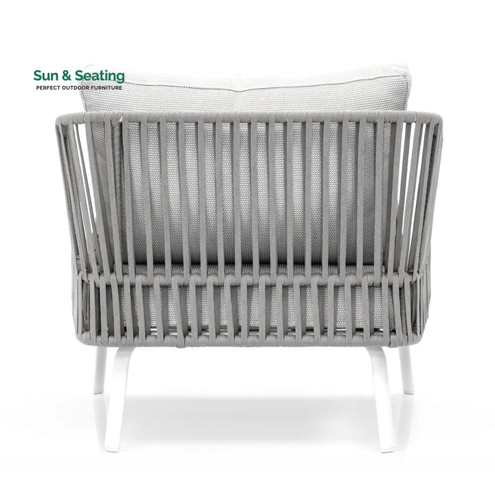 Luies Outdoor Garden Balcony Sofa Set 2 Seater,2 Single seater and 2 Center Table With 1 Side Table Set Braid &amp; Rope