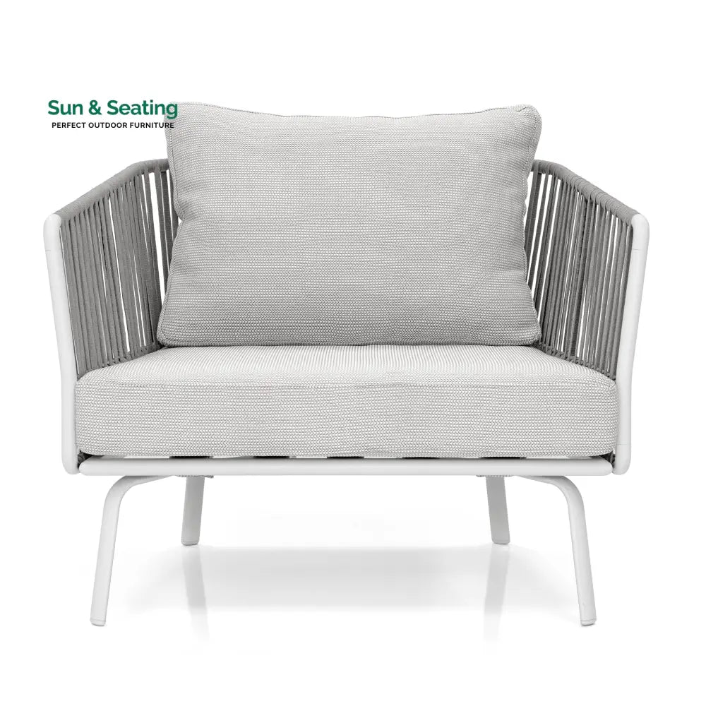 Luies Outdoor Garden Balcony Sofa Set 2 Seater,2 Single seater and 2 Center Table With 1 Side Table Set Braid & Rope