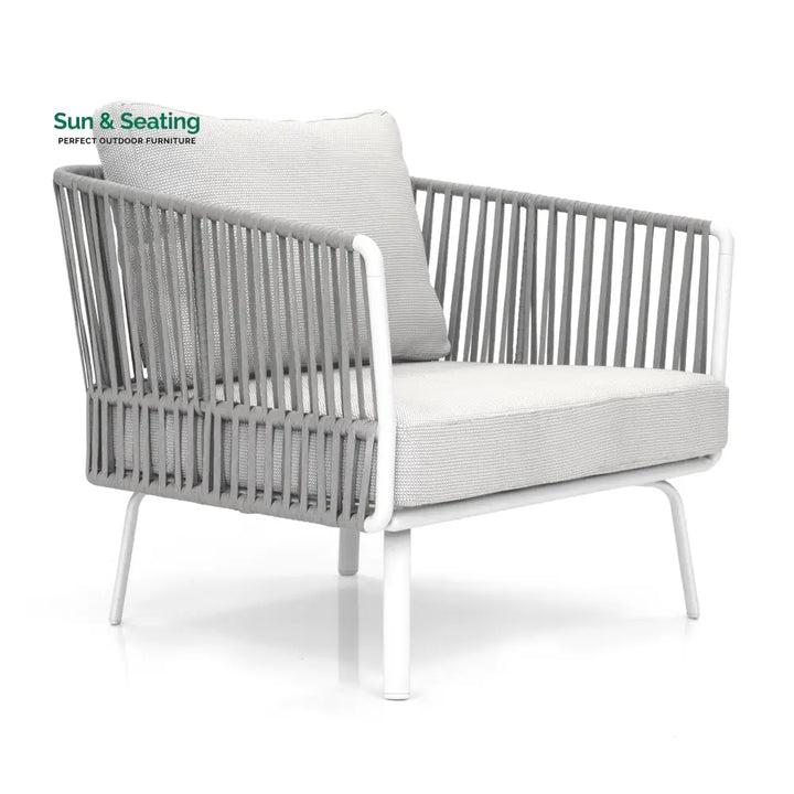 Luies Outdoor Garden Balcony Sofa Set 2 Seater,2 Single seater and 2 Center Table With 1 Side Table Set Braid &amp; Rope