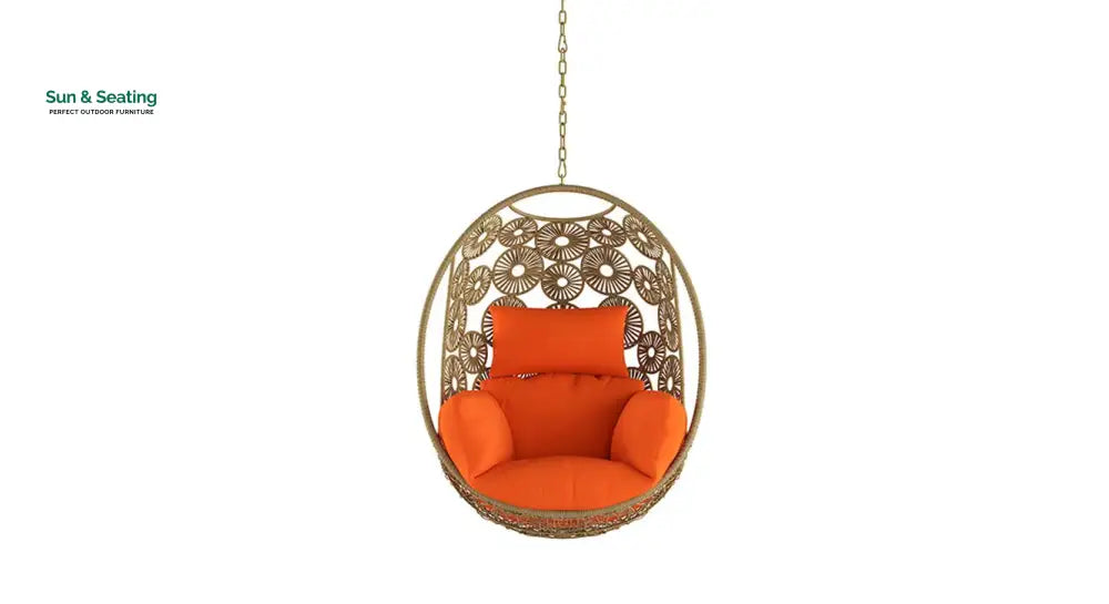 Luoni Single Seater Hanging Swing Without Stand For Balcony Garden Swing (Honey) Swings