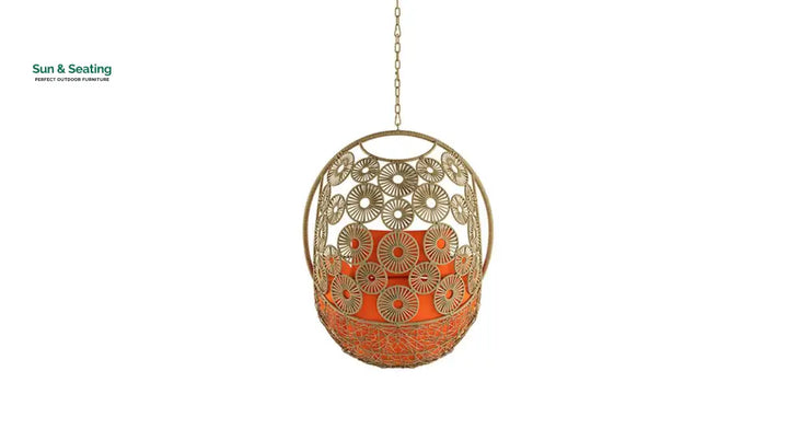 Luoni Single Seater Hanging Swing Without Stand For Balcony Garden Swing (Honey) Swings