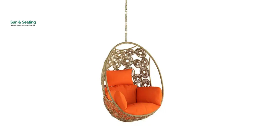 Luoni Single Seater Hanging Swing Without Stand For Balcony Garden Swing (Honey) Swings