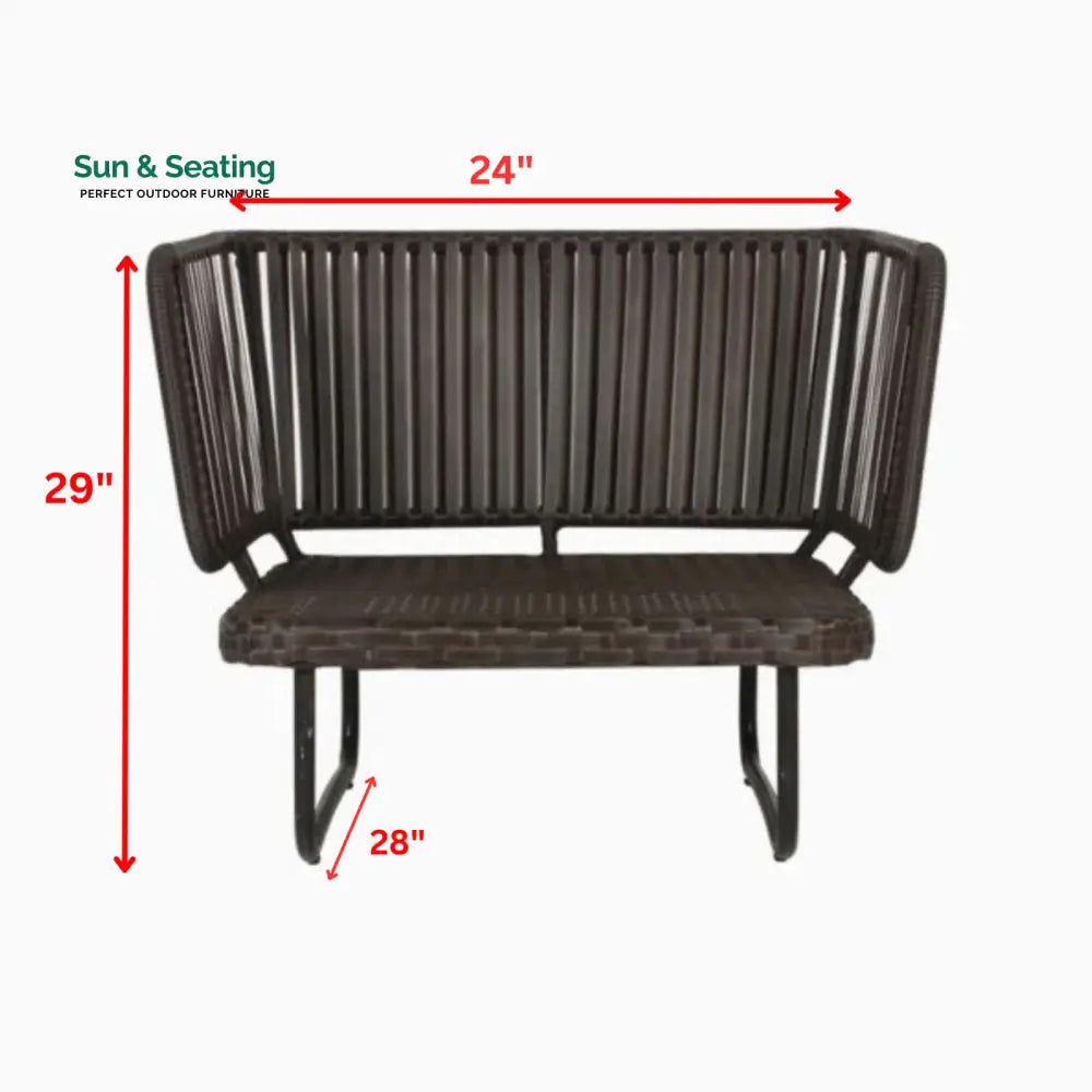 Lydie Outdoor Sofa Set 2 Seater 2 Single seater and 1 Center Table (Dark Brown) Sofa Sets