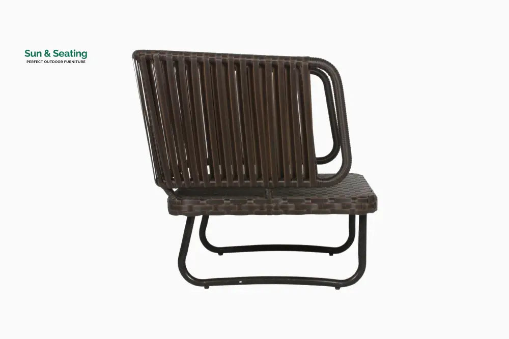 Lydie Outdoor Sofa Set 2 Seater 2 Single seater and 1 Center Table (Dark Brown) Sofa Sets