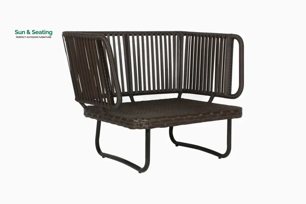 Lydie Outdoor Sofa Set 2 Seater 2 Single seater and 1 Center Table (Dark Brown) Sofa Sets