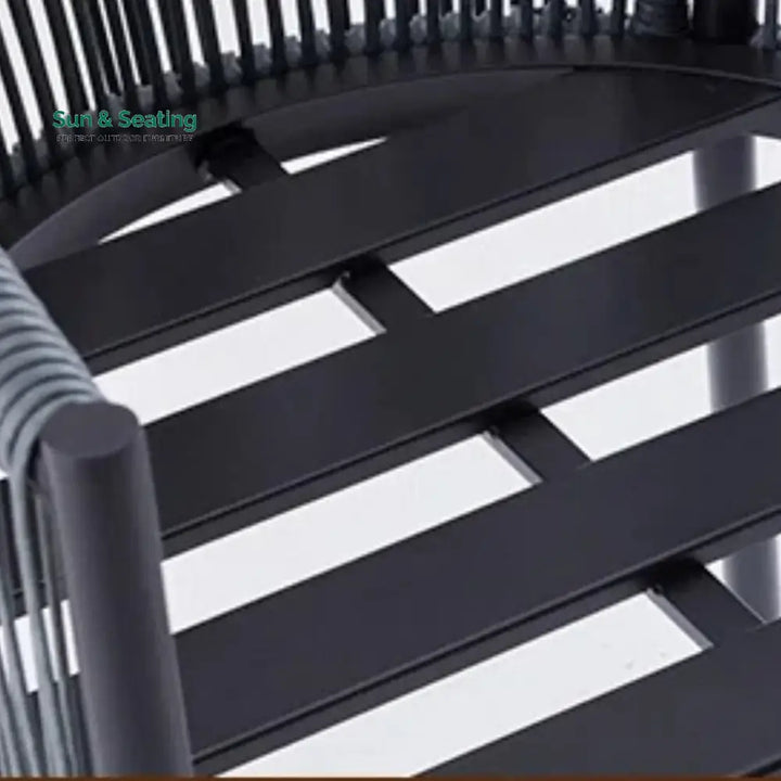 Mackenzie 2-Piece Outdoor Rope Patio Dining Chairs Dinning Chairs