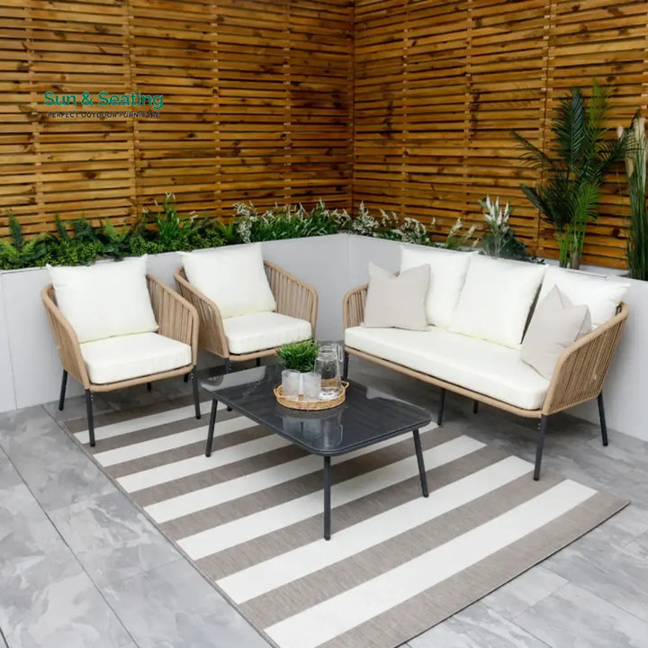 Madison 5-Seater Outdoor All-Weather Rope Sofa Set Sofa Set