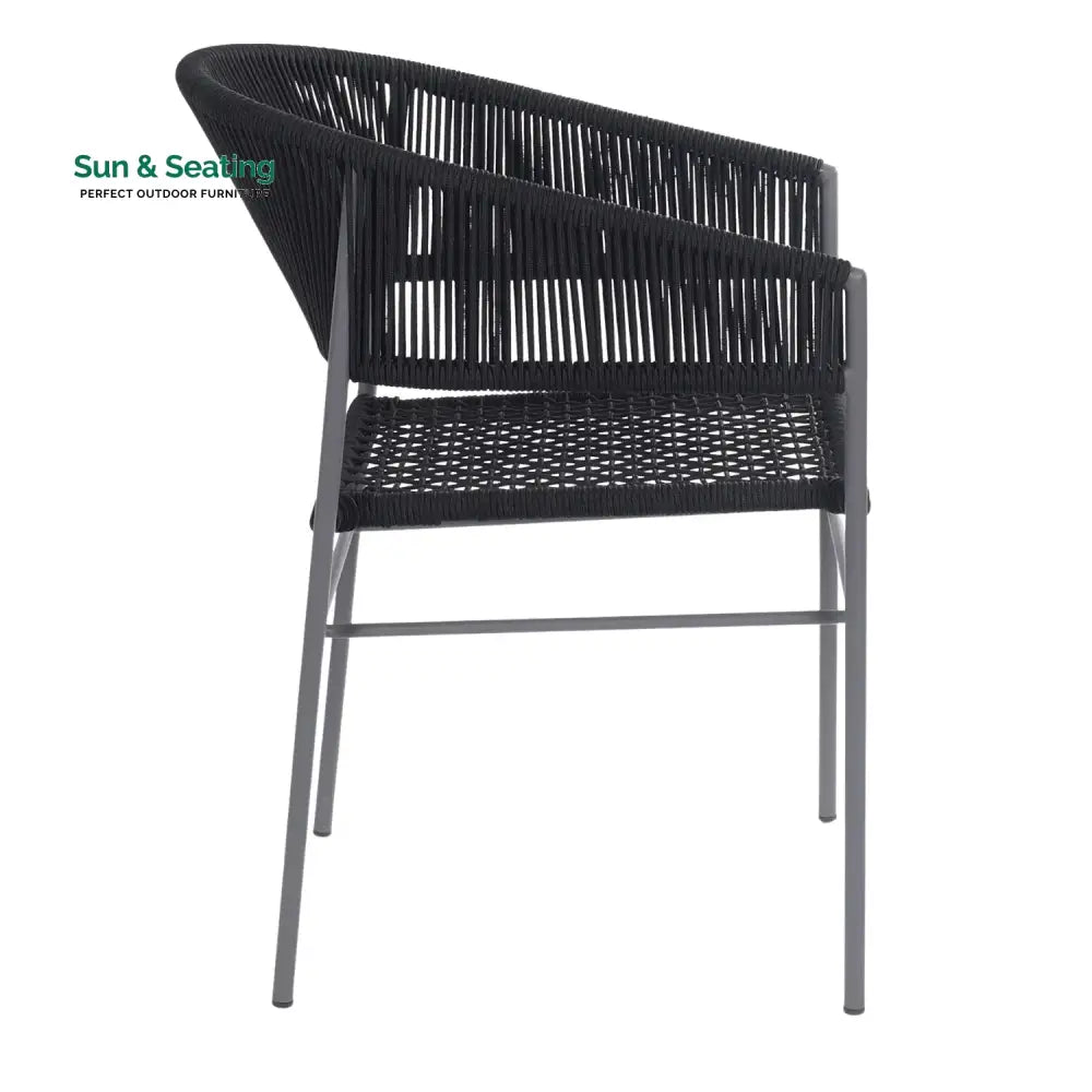 Magdalena 3-Piece Grey Rope Outdoor Patio Set Patio Set