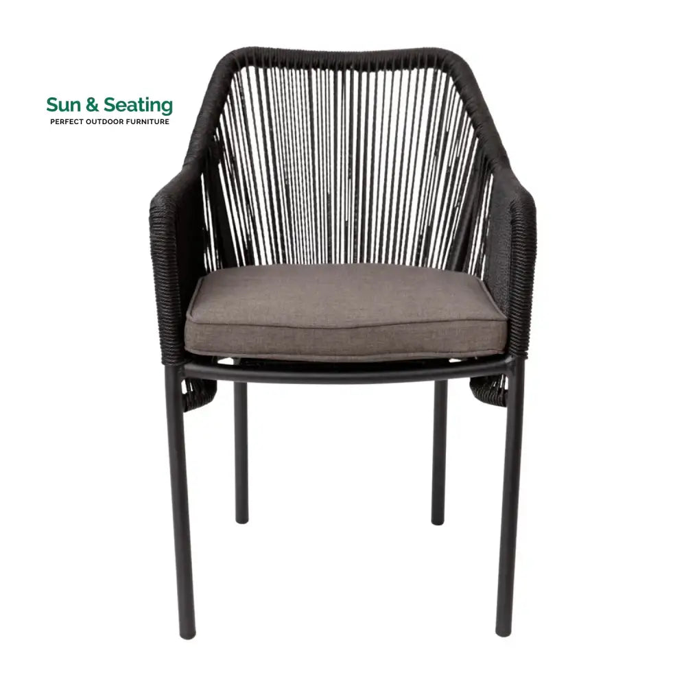 Magnolia 2-Piece Outdoor Rope Patio Dining Chairs Dinning Chairs
