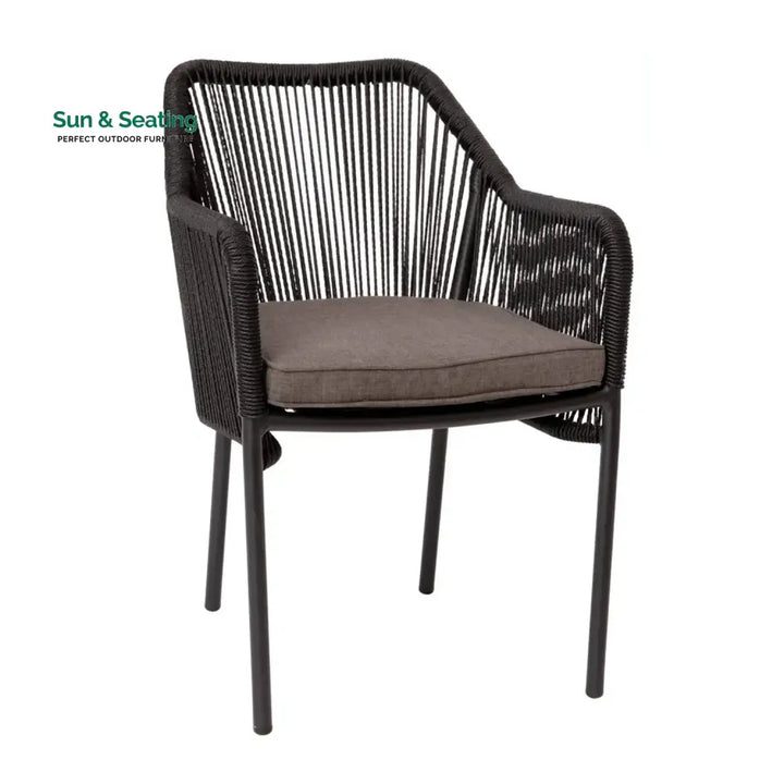 Magnolia 2-Piece Outdoor Rope Patio Dining Chairs Dinning Chairs
