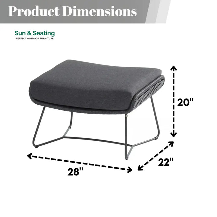 Maha Outdoor All-Weather Rope Footstool Footrest