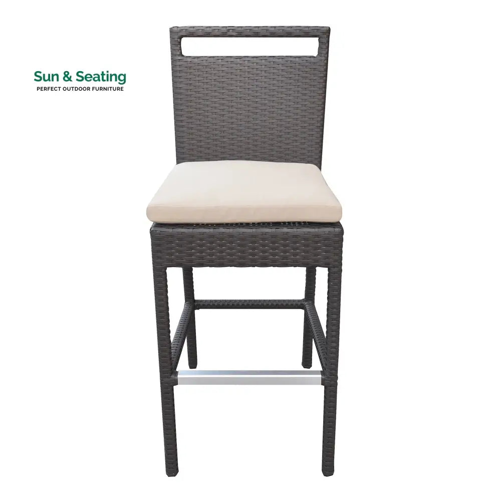 Manfredo Outdoor Patio Bar Sets 4 Chairs and 1 Table (Dark Brown) Bar Sets