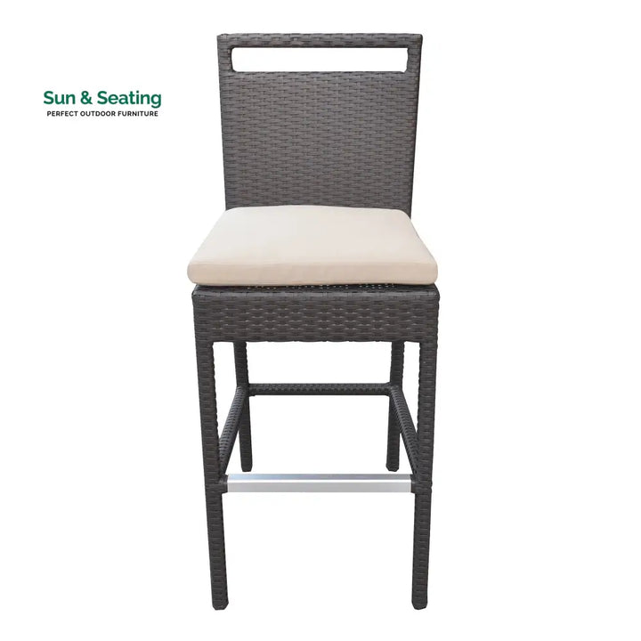 Manfredo Outdoor Patio Bar Sets 4 Chairs and 1 Table (Dark Brown) Bar Sets
