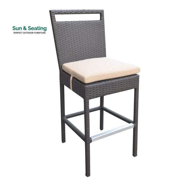 Manfredo Outdoor Patio Bar Sets 4 Chairs and 1 Table (Dark Brown) Bar Sets