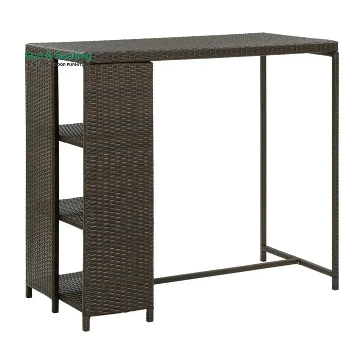 Maravilla Outdoor Rattan Wicker Bar Table with High-Top Design Bar Table